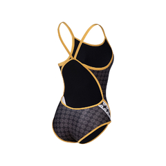 ENTERIZA NATACIÓN ARENA 50TH SUPERFLY MUJER MAXLIFE ECO BLACK MULTI GOLD (503) - tienda online