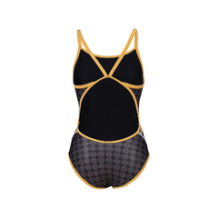 ENTERIZA NATACIÓN ARENA 50TH SUPERFLY MUJER MAXLIFE ECO BLACK MULTI GOLD (503)