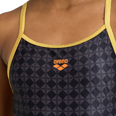 ENTERIZA NATACIÓN ARENA 50TH SUPERFLY MUJER MAXLIFE ECO BLACK MULTI GOLD (503) - comprar online