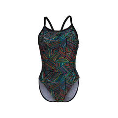 Imagen de ENTERIZA ARENA OVERVIEW CHALLENGE MUJER MAXLIFE ECO BLACK BLACK MULTI (550)