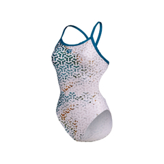 ENTERIZA ARENA PLANET WATER CHALLENGE MUJER MAXLIFE ECO BLUE COSMO WHITE MULTI (610) - tienda online