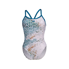 ENTERIZA ARENA PLANET WATER CHALLENGE MUJER MAXLIFE ECO BLUE COSMO WHITE MULTI (610) - SOLO NATACIÓN