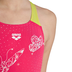 ENTERIZA NATACIÓN ARENA BUTTERFLY JUNIOR MAXLIFE ECO FREAK ROSE SOFT GREEN (960) - comprar online