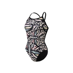 ENTERIZA ARENA BUTTERFLIES MUJER MAXLIFE ECO BLACK BLACK MULTI (550)