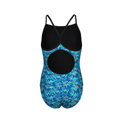 ENTERIZA ARENA POOLTILES JUNIOR MAXLIFE ECO BLACK BLUE MULTI (580) - tienda online