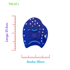 MANOPLAS DE NATACIÓN KONNA PLANAS ENTRENAMIENTO FUERZA AZUL AZUL - comprar online