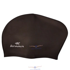 GORRA NATACÓN KONNA LONG HAIR RODETE NEGRO