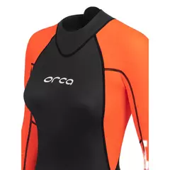 TRAJE DE NEOPRENE NATACIÓN ORCA VITALIS HI VIS MUJER BLACK ORANGE en internet