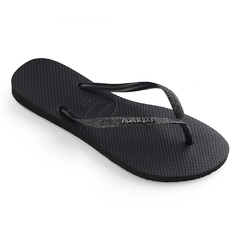 HAVAIANAS MUJER SLIM GLITTER NEGRO GRIS METALICO (2191) en internet