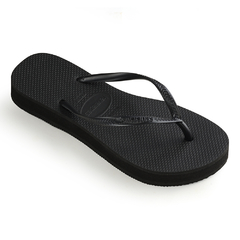 HAVAIANAS MUJER SLIM FLATFORM BLACK (0090) en internet