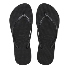 HAVAIANAS MUJER SLIM FLATFORM BLACK (0090)