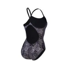 MALLA ENTERIZA NATACIÓN ARENA KIKKO PRO MUJER MAXLIFE ECO BLACK BLACK MULTI (550) - tienda online