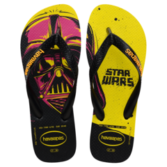 OJOTAS HAVAIANAS STAR WARS HOMBRE PRETO AMARELLO (2127)