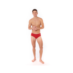 MALLA SLIP CLASSIC NATACIÓN HERACLES HOMBRE LISO 6002-04 ROJO - comprar online