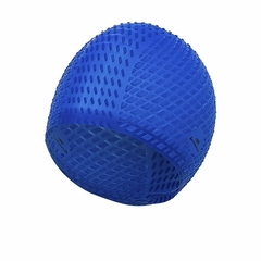 GORRA NATACIÓN KONNA BUBBLE PELO LARGO SILICONA ADULTO AZUL