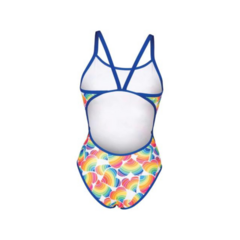 MALLA ENTERIZA NATACIÓN ARENA PRIDE MUJER MAXLIFE ECO NEON BLUE WHITE MULTI (810)