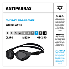 ANTIPARRAS ARENA AIRBOLD SWIPE SMOKE SMOKE BLACK (102) - comprar online