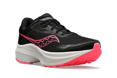 ZAPATILLAS SAUCONY AXON 3 MUJER RUNNING PISADA NEUTRAL BLACK VIZIPINK - SOLO NATACIÓN