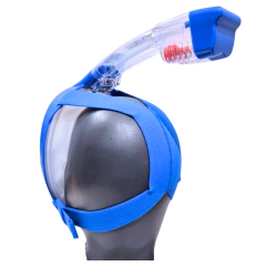 MÁSCARA SNORKEL DE BUCEO PINO FULL FACE SNORKELING LXL CLEAR BLUE