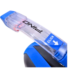 MÁSCARA SNORKEL DE BUCEO PINO FULL FACE SNORKELING LXL CLEAR BLUE - SOLO NATACIÓN