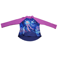 Imagen de REMERA PROTECCIÓN UV SPEEDO INFANTIL PRINTED RASH TOP AZUL ROSA (718)