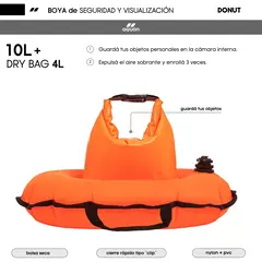 Imagen de BOYA DE SEGURIDAD AQUON DONUT 10L + DRY BAG 4L NATACIÓN