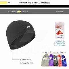 GORRA AQUON DE LYCRA MULTIFLEX GRIS - comprar online