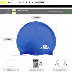 GORRA SILICONA AQUON AZUL - comprar online