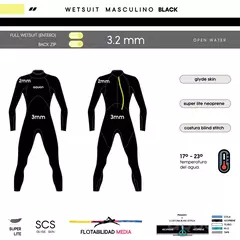 TRAJE NEOPRENE AQUON 3.2 AGUAS ABIERTAS NATACIÓN TRIA HOMBRE - tienda online