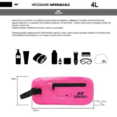 NECESER ESTANCO AQUON DRY BAG NECESSAIRE 4 LTS IMPERMEABLE PINK - SOLO NATACIÓN