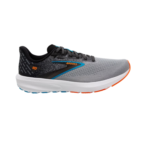 ZAPATILLAS BROOKS RUNNING LAUNCH 10 HOMBRE SPEED NEUTRAL BLACK GREY ORANGE CLOWN FISH (019)