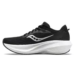 ZAPATILLAS SAUCONY TRIUMPH 21 RUNNING HOMBRE PISADA NEUTRAL BLACK WHITE - comprar online