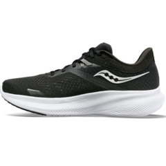 ZAPATILLAS SAUCONY RUNNING RIDE 16 HOMBRE PISADA NEUTRAL BLACK WHITE - comprar online