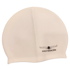 GORRA SOLO NATACIÓN SOFT CAP SILICONA LISA ADULTO BLANCO