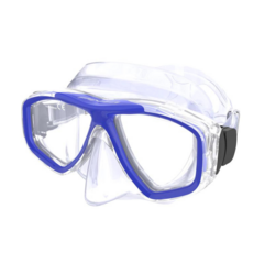 SET SNORKEL Y MÁSCARA PINO SNORKELER ADULTO BUCEO SNORKELING CLEAR BLUE - comprar online