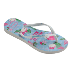 OJOTAS HAVAIANAS KIDS SLIM HELLO KITTY NIÑA BRANCO AZUL (0093) en internet