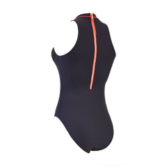 ENTERIZA NATACIÓN ZOGGS CABLE ZIPPED HI NECK MUJER ECOLAST BLACK - SOLO NATACIÓN