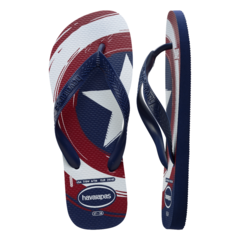 OJOTAS HAVAIANAS TOP MARVEL LOGOMANÍA HOMBRE CAPITÁN AMÉRICA NAVY NAVY (4368)