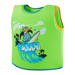 CHALECO SALVAVIDAS SPEEDO PRINTED NATACIÓN INFANTIL VERDE NEGRO CELESTE (069) en internet