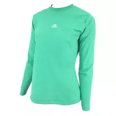 REMERA PROTECCIÓN UV SOLAR AQUON CLASSIC MANGA LARGA MUJER TURQUESA