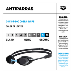 ARENA COBRA SWIPE DARK SMOKE BLACK BLUE (600) - comprar online