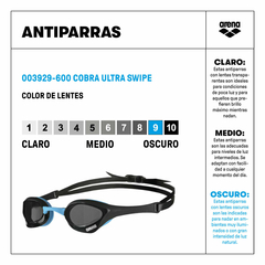 ARENA COBRA ULTRA SWIPE DARK SMOKE BLACK BLUE (600) - comprar online