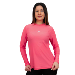 REMERA PROTECCIÓN UV SOLAR AQUON CLASSIC MANGA LARGA MUJER CORAL - comprar online