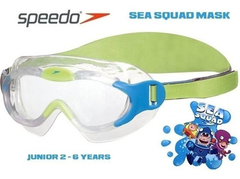 ANTIPARRAS SPEEDO SEA SQUAD MASK JUNIOR 2 A 6 AÑOS AZUL VERDE (702) - SOLO NATACIÓN