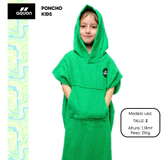 PONCHO AQUON SUMMER CAMBIADOR JUNIOR NATACIÓN DEPORTES VERDE en internet