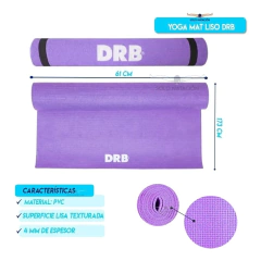 Imagen de Colchoneta Yoga Mat 2.0 DRB Lisa 4mm violeta