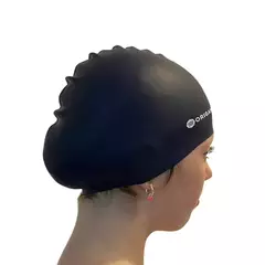 GORRA NATACIÓN ORIGAMI SILICONA ADULTO LISA NEGRO - comprar online