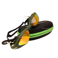 ANTIPARRAS KONNA CON ESTUCHE K1 ONE MIRROR AP071 ESTUCHE NEGRO VERDE ANTIPARRA VERDE MILITAR - SOLO NATACIÓN