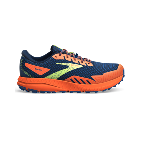 ZAPATILLAS BROOKS DIVIDE 4 LIGHT TRAIL RUNNING HOMBRE NAVY FIRECRACKER SHARP GREEN (406)