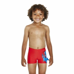 BOXER NATACIÓN SPEEDO INFANTIL FIN FRIENDS SEA SQUAD NIÑO ROJO AZUL (438) - comprar online